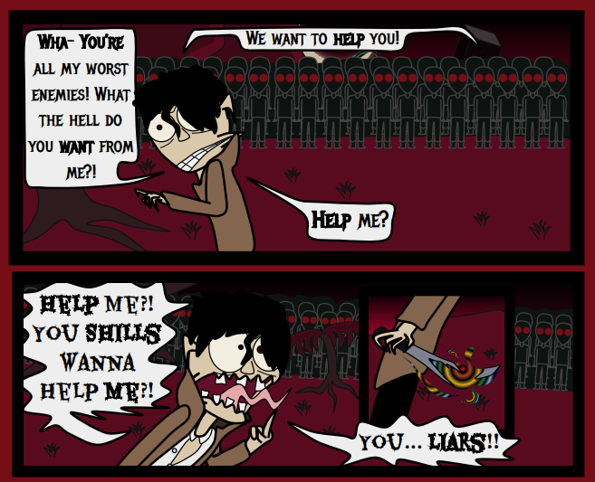 DTFP_Webcomic's tweet photo. Script to page(s).
From #DonnieTheFightingPsychopath episode 3, #TheDreamscape
#Donnie #DTFP #TapasMedia #Tapas #Webcomic #Comic https://t.co/GqjVRqT6Ev