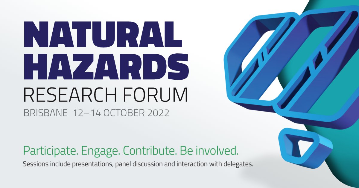The program overview of Natural Hazards Research Forum is now online! #NHRF22
Sessions will be collaborative, covering loads of key research topics - explore them all here: naturalhazards.com.au/nhrf22
Register now to be involved in the future of #naturalhazards research.