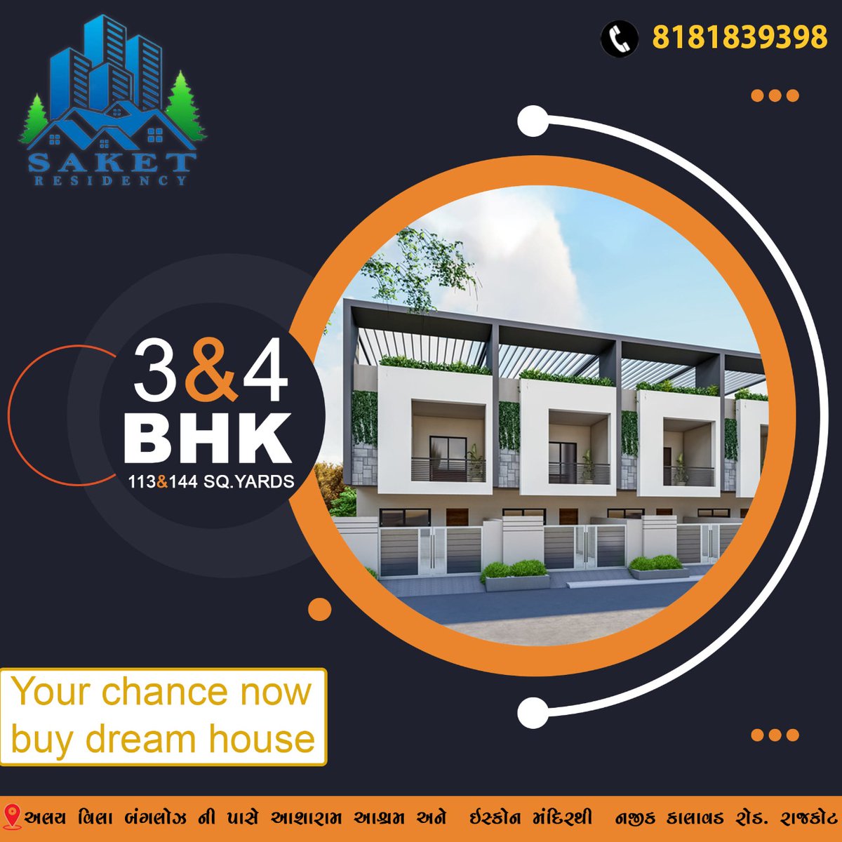 ResidencySaket's tweet photo. 3 -4 BHK Home
For any query call: π 81 81 83 93 98
#saket #saketresidency #home #3BHKHOMES #4bhkhomes #3bhk #4BHK #builders #construction #architecture #building #builder #realestate #swimmingpool #clubhouse #landscapegarden #compoundhall #property #kalawadroad #rajkot https://t.co/R97SIPW6Aj