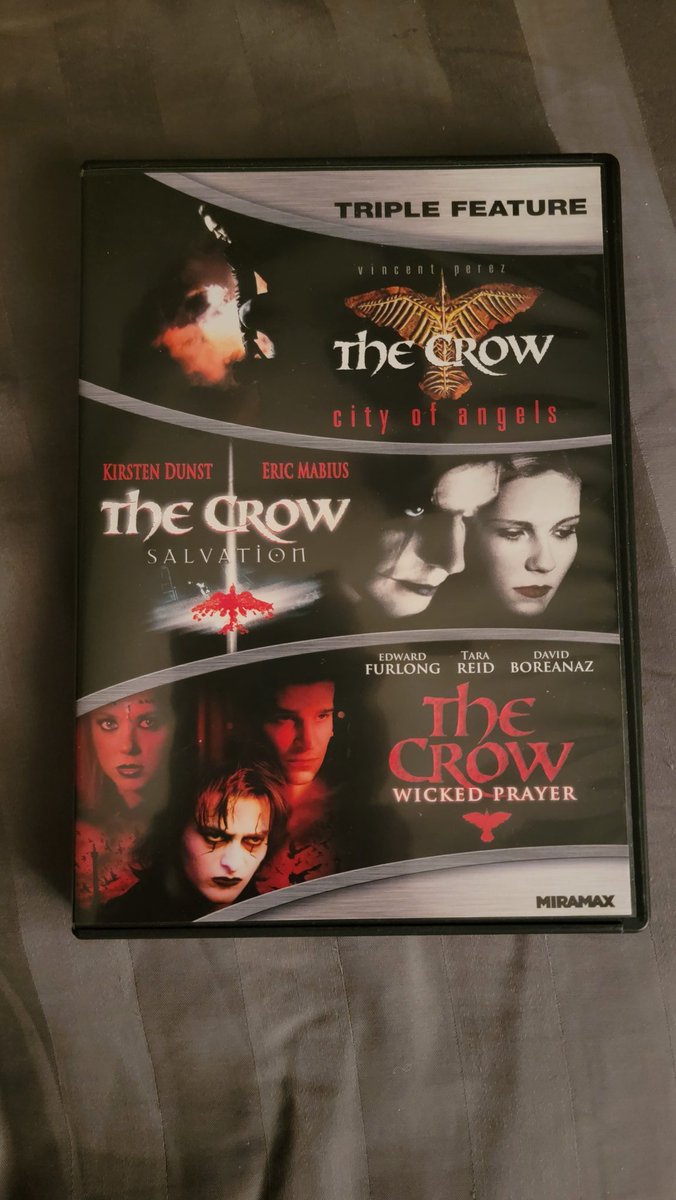 TinaTMelander's tweet photo. @LoaderNancy @kittell_jeanna @Eric_Mabius Check for it in multi-film pack with some of the other "The Crow" films. I purchased my copy from Walmart, not terribly recently, but it may be still available. https://t.co/1DT4o4YtVM
