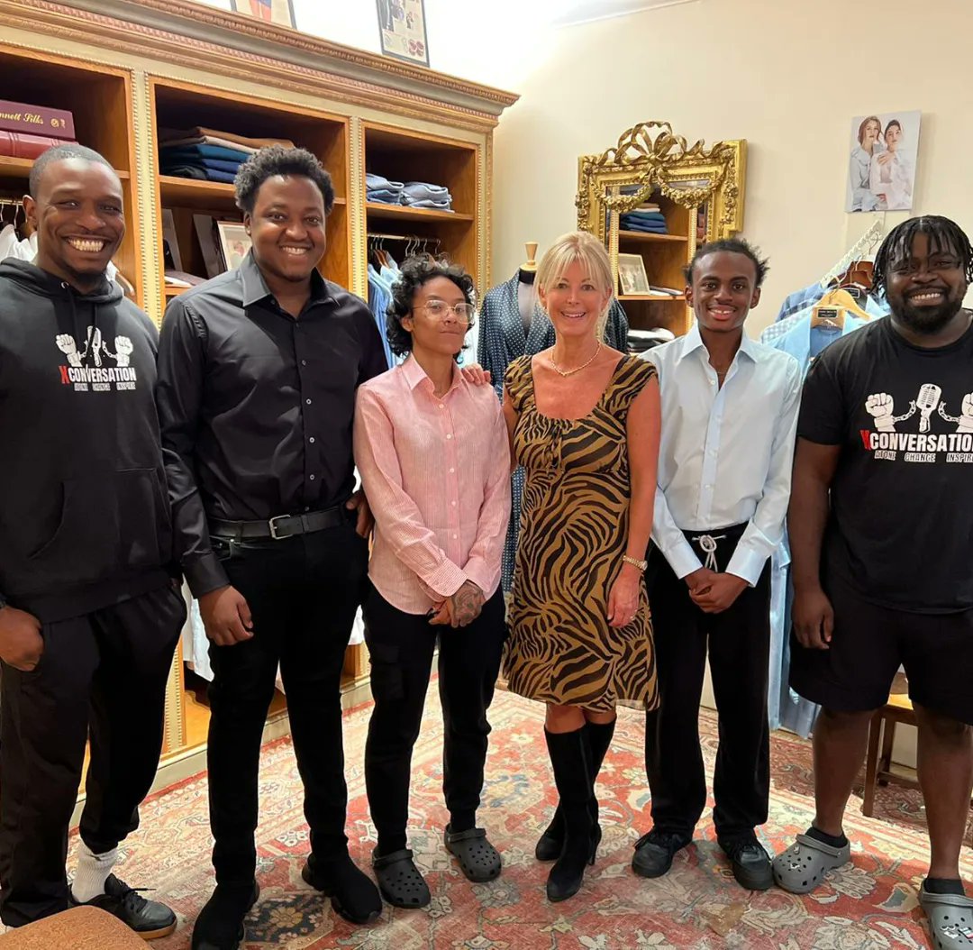 xconversationuk's tweet photo. Our Cohort of The Atone Change Inspire Programme Wearing Their Bespoke Tailored @EmmaWillisLtd Shirts at Her Store. What a Great Day , Congrats 2 Jorge, Latreece & Darius For Completing The Programme 🏅💙🙌🏾 #XCONVERSATION #SocEnt #Youth #Atone #Change #Inspire #SocialArkFamily https://t.co/jAJWL9sgqo