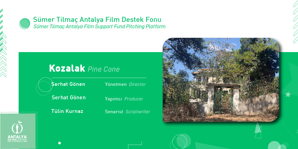 AntalyaFForum's tweet photo. Yönetmenliğini ve yapımcılığını Serhat Gönen’in üstlendiği, Tülin Kurnaz’ın senaristliğinde ‘Kozalak’, Sümer Tilmaç Antalya Film Destek Fonu Pitching Platformu projeleri arasında!
#AntalyaFilmForum 2-6 Ekim tarihleri arasında dokuzuncu kez düzenleniyor. https://t.co/BKPYkkEzJd