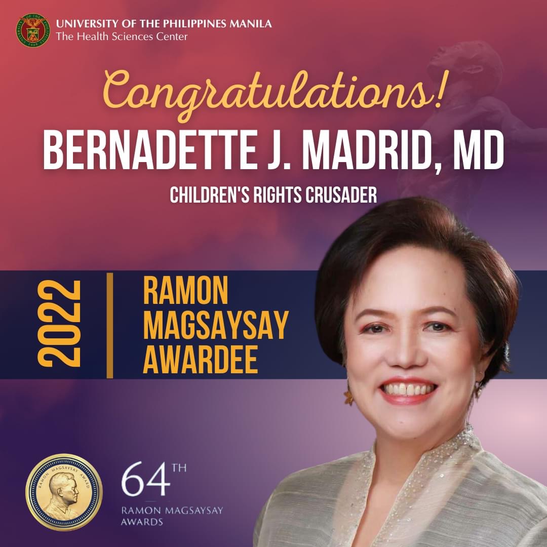 University of the Philippines on Twitter ""Dr. Bernadette J. Madrid is