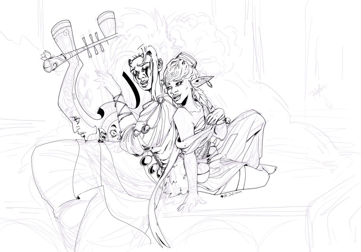 _Dot_comm's tweet photo. Gonna post this WIP just in case I never finish this pain in the ass of a piece💜
Left is w/ sketch right is w/o sketch
It’s of Orpheus and Eurydice from Hades btw✨ https://t.co/WGHpmWc3gn