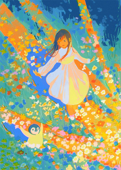 「flower penguin」 illustration images(Latest)｜4pages