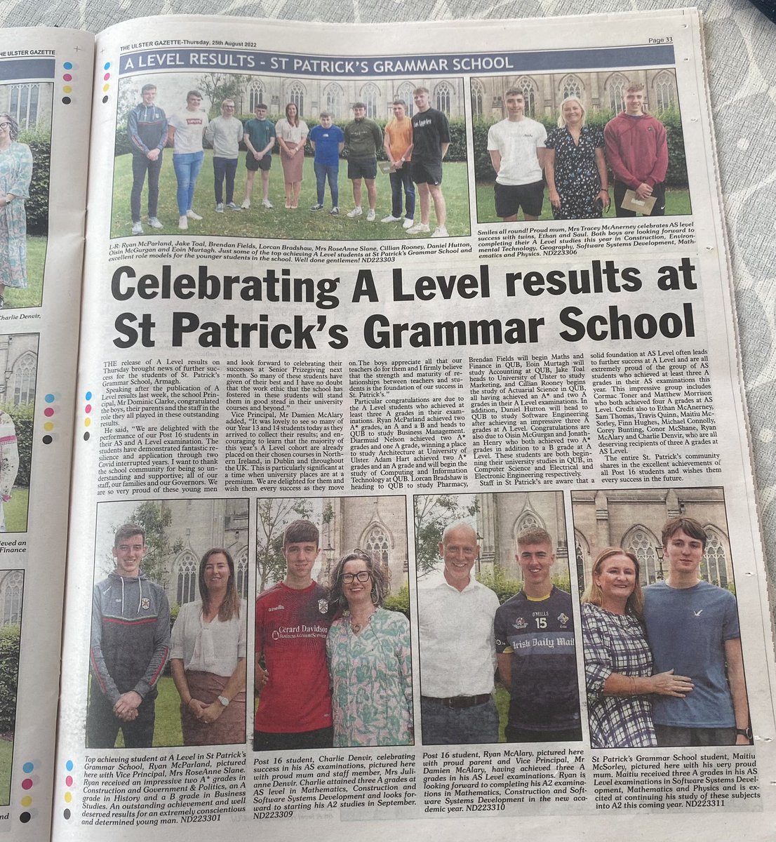 stpatsarmagh's tweet photo. Many thanks to The Ulster Gazette for the great coverage of our boys and their examination achievements over the past few weeks! #SupportLocalPress #Celebrate #Proud #AchievingThroughExcellence ⭐️⭐️⭐️ https://t.co/mE9uRyefKz