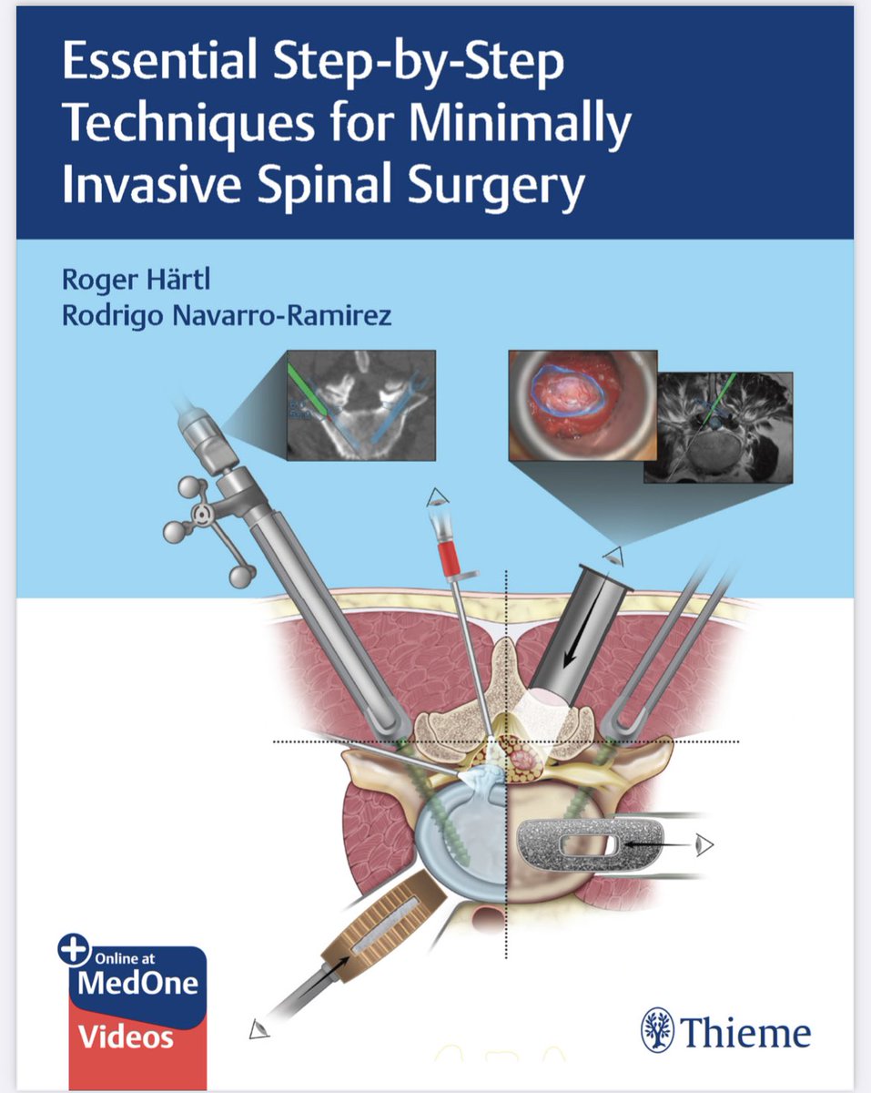 Great textbook of #MinimallyInvasive Spinal Surgery techniques by R Härtl and R Navarro-Ramírez.
Proud of my modest contribution to this “bible” of MISS.