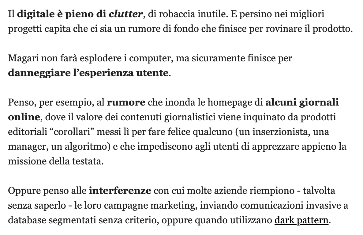 ivoriccio's tweet photo. Il rumore nella comunicazione è cosa antica. Sacrosanta nota di @valeriobassan nella sua newsletter a proposito del rumore nelle home (e non solo aggiungerei) dei giornali online

[Ci si iscrive qui: https://t.co/HAzY6B92FH] 
#Comunicazione #Giornalismo https://t.co/hph6ZSHwpN