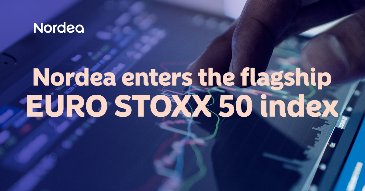 Nordea joins the flagship EURO STOXX 50 Index. Inclusion further highlights Nordea’s successful implementation of the strategy launched in 2019 and the significant improvement in financial performance: nordea.com/en/press/2022-… #nordea #eurostoxx50