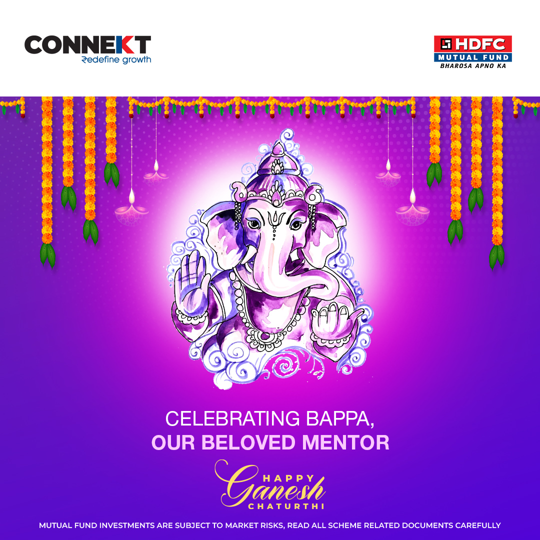 Our beloved Bappa, loved by one and all, teaches us to be aware and ready to explore new opportunities, be it in life or finances. May he inspire you to tread on the right financial path. Happy Ganesh Chaturthi to you and your family. web-link.co/4cn79