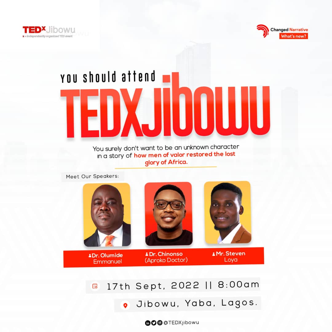 officialDOC_IGE's tweet photo. I'll be networking with alot of young people with similar vision at TEDxJibowu 🎉🎉
Get your tickets
https://t.co/aUtYqQ0G6x
Follow @TEDxJibowu to stay updated
#Africawillrise #TEDxJibowu #TEDx https://t.co/VFHZaS57gN