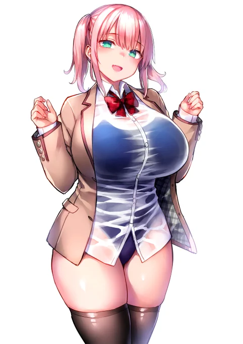 濡れ透けスク水ちゃん😎 