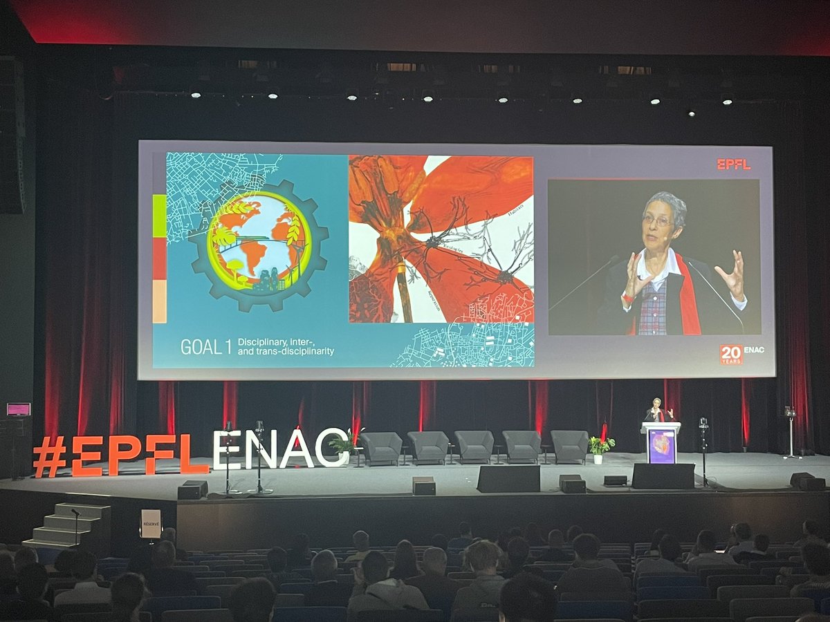 OpenScienceAlly's tweet image. Claudia Binder presents the #epflENAC board that will help achieve ENAC’s future goals