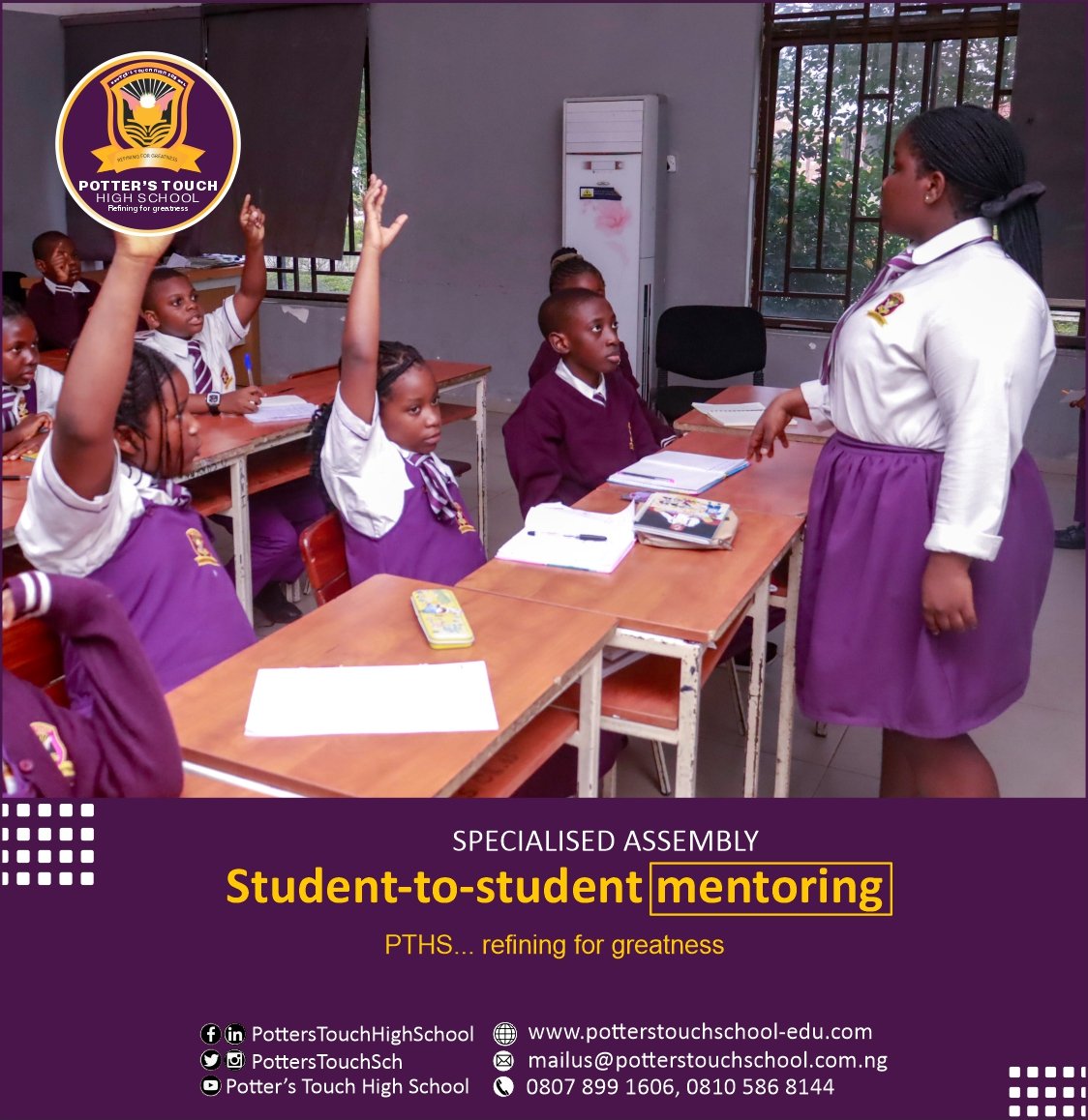 potterstouchsch's tweet photo. Student-to-student mentoring, being a spin-off from our Leadership and Life Skills Education Programme (LSEP) is another supportive platform to our students.

#mentoring #leadership #leadershipdevelopment
#pths #bestplacetolearn
#potterstouch
#refiningforgreatness
#autumn https://t.co/wj4k1T3PAu