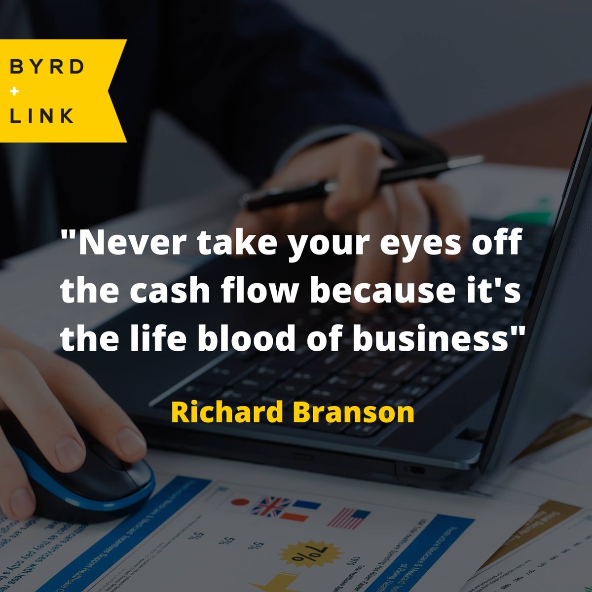 byrdandlink's tweet photo. Keeping an eye on your cashflow is vital to making sure your business runs smoothly. 

Are you in need with a little guidance with this? 

Be sure to get in touch with the Byrd + Link team, we’ll be more than happy to help - https://t.co/XDAXsIGrRZ 💛

#quote 
#accountants 
# ... https://t.co/eAGe9vWRdG