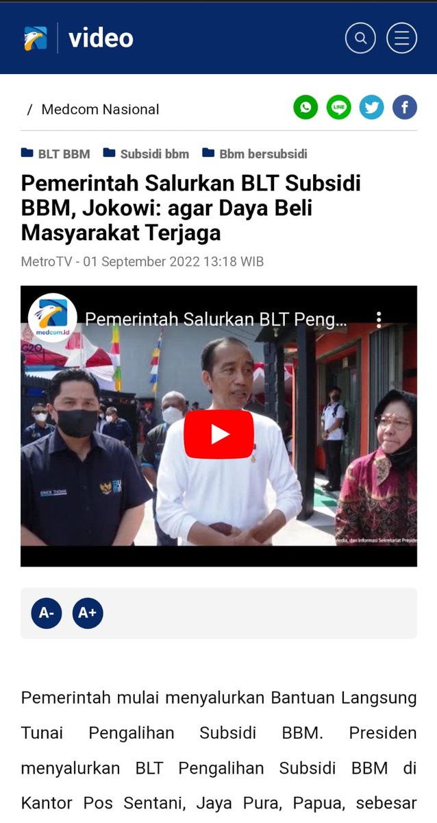 babarengancom's tweet photo. Pemerintah Salurkan BLT Pengalihan Subsidi BBM 

Diharapkan dapat memberikan manfaat kepada para peneri di seluruh wilayah Indonesia

#SolusiBLTBBM
Bangkit Indonesia https://t.co/p9kPuUlEHJ
