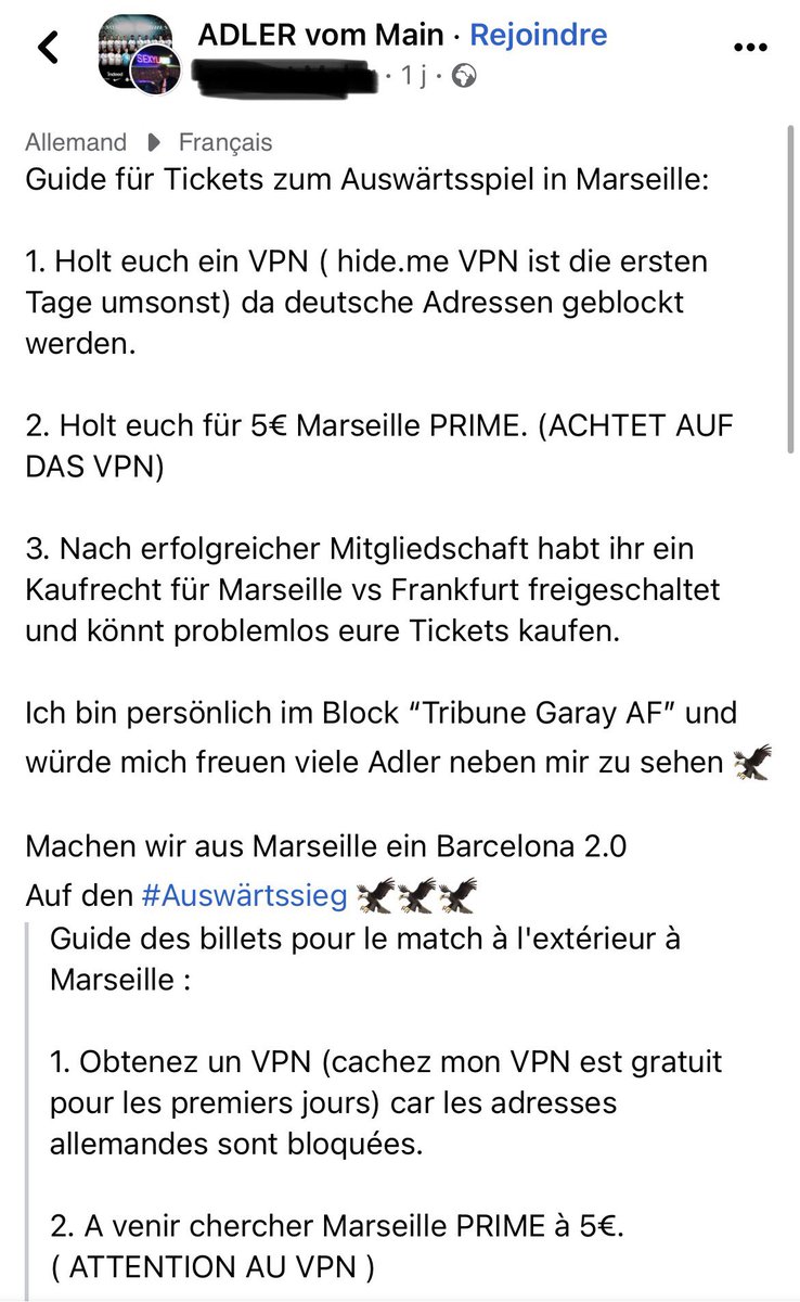 romcanuti's tweet photo. 🚨🚨🚨🚨🚨🚨
C’est pas aussi glamour que du mercato mais très important. On s’organise du côté de Francfort pour refaire au Vel le coup du Nou Camp l’an dernier (30 000 allemands dans le stade on avait entendu qu’eux) voil�� ce qu’ils publient sur Facebook… méfi match le 13 sept https://t.co/md1kFrRL9E