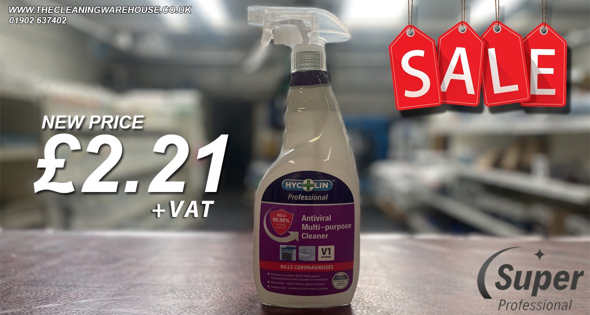 TheCleaningW's tweet photo. 🔥*NEW PRICE*🔥

V1 Antiviral Disinfectant 750ml - Sale available In-Store &amp; Online ✅

🤝 https://t.co/ky1gpi69ph

🌐 https://t.co/gst45WtaID
📞 01902 637402
📧 sales@thecleaningwarehouse.co.uk

#super #watergenie #windowcleaning #windowcleaninguk #windowcleaningsystem https://t.co/X0WGBcu2YH