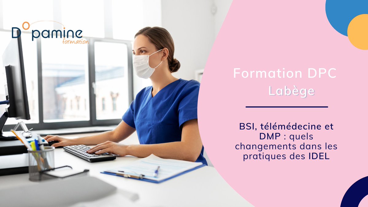 Dopamineform's tweet photo. Vous êtes #Infirmier ? Découvrez la prochaine formation "BSI, télémédecine et DMP : quels changements dans les pratiques des IDEL" en DPC

📅 le 27 septembre
📍 à Labège

Inscription ➡️ https://t.co/2rdfzd3RnN https://t.co/fgItd07fdv