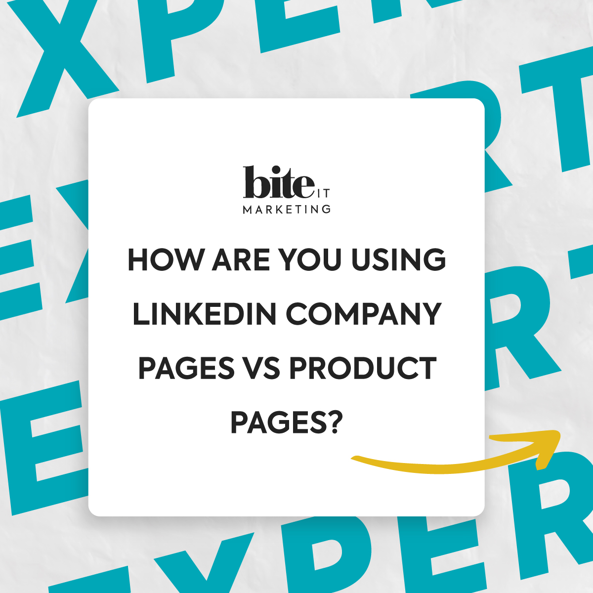 biteitmarketing's tweet photo. The LinkedIn company page performs best for top-funnel marketing 💡building brand awareness, and showcasing thought leadership. Product Pages are great for bottom-funnel marketing; connecting prospects to experts &amp; generating leads. #linkedInmarketing #marketingwithbite https://t.co/dMGSD1ErJ6