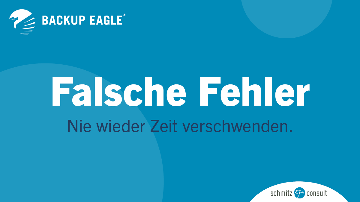 backupeagle's tweet photo. #FalsePositives gehören zu den lästigsten Sachen, mit denen sich #Backup-#Administratoren herumplagen. BACKUP EAGLE® macht die Beschäftigung damit passé und korrigiert die Fehler. #IT-Admins haben mehr Zeit für die wirklichen Probleme. #BackupMonitoring https://t.co/PH84rYwCu4 https://t.co/u6RCEiF96A