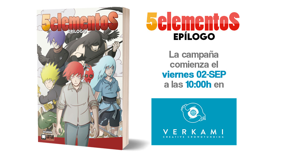 dejesulink's tweet photo. 🔥 ¡Arranca la campaña de #Verkami del Tomo 1 del Epílogo de #5elementos en https://t.co/5bZqt7d0ia! 🔥 Tras 5 años sin tomos serializados, esperamos que este nuevo libro de 5 elementos pueda ser una realidad ❤️ Gracias por vuestro apoyo a esta serie 🔁 Un RT ayuda muchísimo 🙏 https://t.co/P1rwGZ4tKP