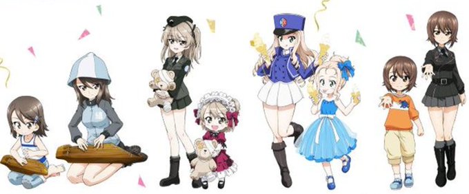 島田ミカ説が揺らぐ姿だなぁ...愛里寿と並んでると余計に。つぎはぎしてるから貧乏だったのかな。この鬼のように愛くるしい愛里寿ちゃんは千代さんに着せ替え人形のように楽しまれてるやつだ。マリー様は一貫してる。そのまま成長したのが今の姿って感じで良い。そんなわけでMVPは幼まほですね。 