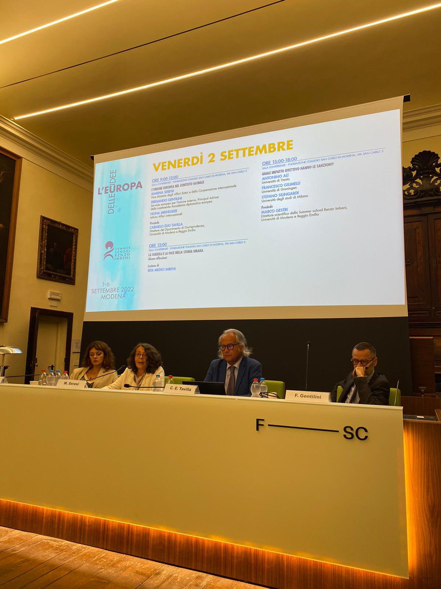 EuropeDirect_Mo's tweet photo. 📌Pronti a ripartire con la seconda giornata della #SSRI2022. Oggi discutiamo con Marina Sereni, Nona Mikhelidze, Fernando Gentilini, Francesco Giumelli sul tema della #UE nel contesto globale. https://t.co/vz5j6omGXE