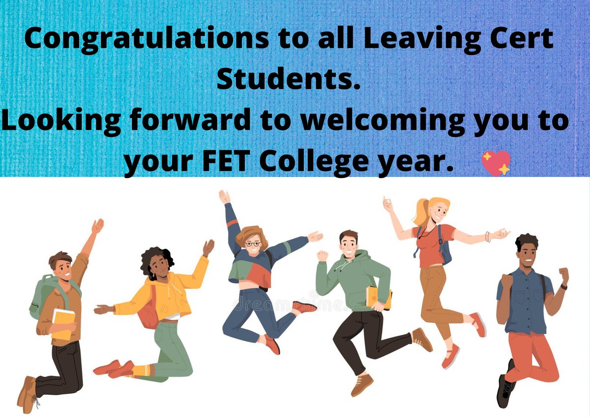 carlowinstitute's tweet photo. Congratulations to all #LeavingCertStudents who get their results today, from all @carlowifet  #yourlocalFETCollege @KCETB_QA @KCETB_FET @SOLASFET @ETBIreland @aontas @kclr96fm @ThisisFet @tyndall_college @Findacourse @coursesdotie @Carlow_co_co @SpunOut  @CarlowYouth @cytcarlow https://t.co/5TsmVVL3sa