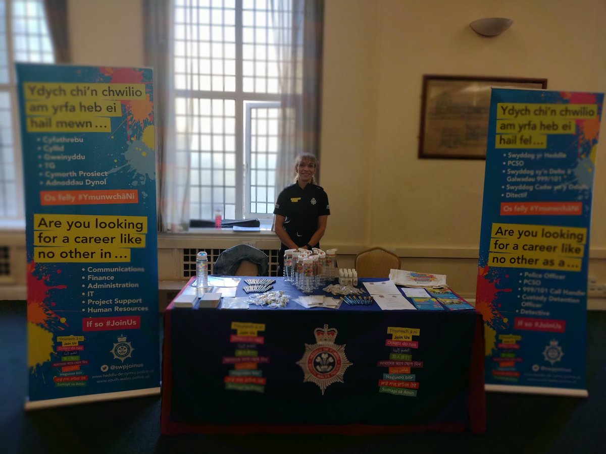 dcnugent1's tweet photo. South Wales Police is at Cardiff Jobs Fair today in City Hall, Cardiff. Come down and see us to discuss opportunities!

@swpolice @swpjoinus @jobvacancies https://t.co/9RB99CEdG9