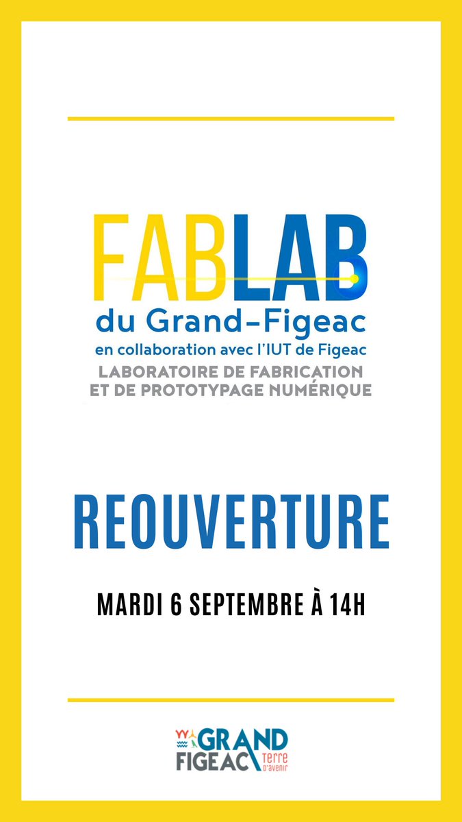 FabLabFigeac's tweet photo. Newsletter du FabLab du Grand Figeac : c'est la rentrée ! - https://t.co/SL1gf6vJlQ https://t.co/qcUnRYjfx2