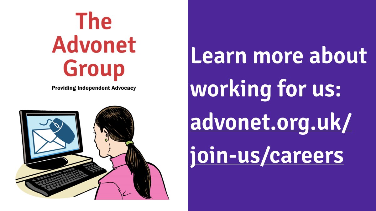 AdvonetUK's tweet photo. What is it like to work for an #advocacy charity? The Careers section of our website has all the answers, plus info on our #JobApplication process, training opportunities and benefits we offer: https://t.co/JTaEy5s1uG https://t.co/7EqzN3y7d6