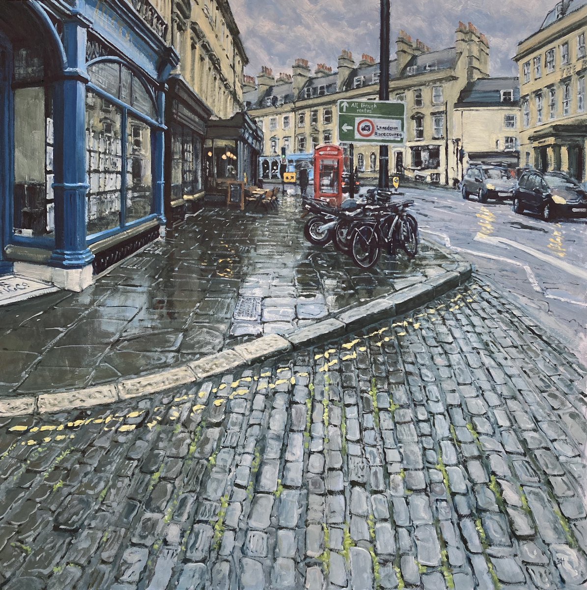 benhughesart's tweet photo. Here’s a wet one …
#georgestreetbath #bathpainting #bath #oilpainting #art #bathartists #rainyday #cobbles https://t.co/4kykJxNMiE