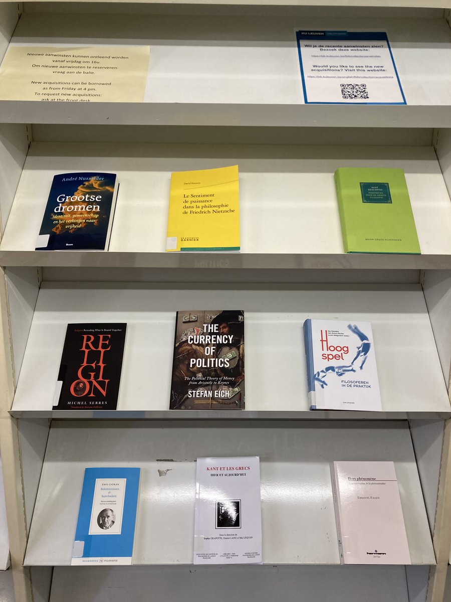 jabgreig's tweet image. As I&apos;m now back from break in Leuven, we can resume our weekly #leuvenPhilosophy #newLibraryBooks series (should have done the hashtag thing a while ago), and the new selections don&apos;t seem to disappoint!