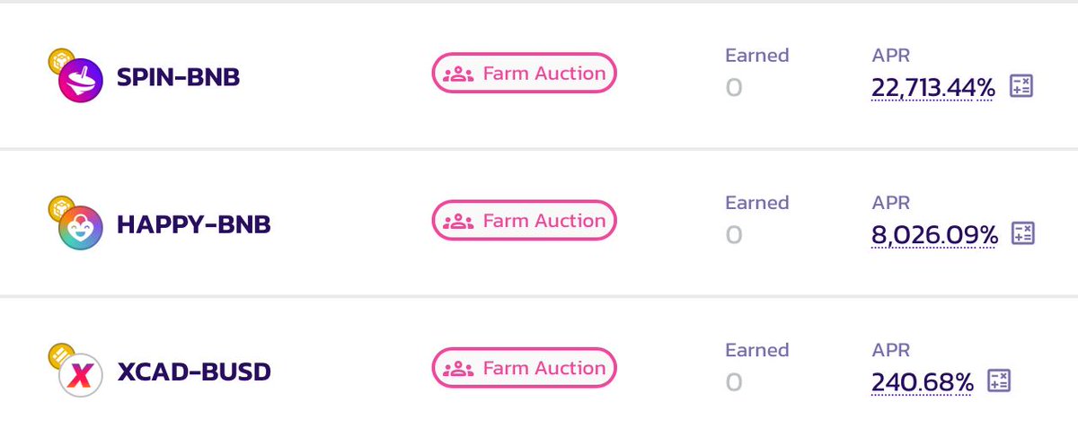Winning farms from the #29 community farm auctions are now LIVE! $HAPPY-BNB 👉Farm now: pancakeswap.finance/farms and get juicy $CAKE Reward