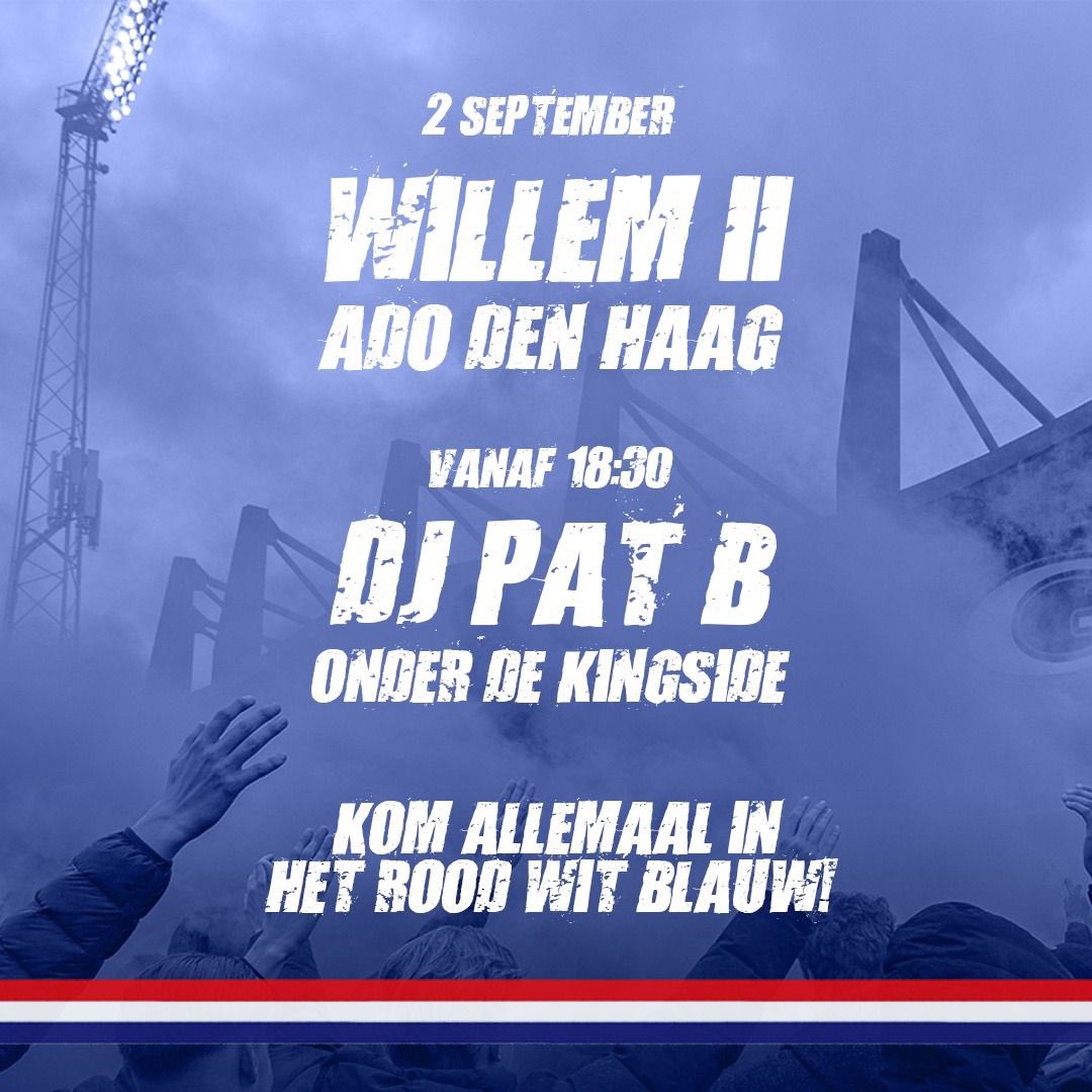 supclubwII's tweet photo. En vergeet vanavond niet de pre-party onder de Kingside te bezoeken vanaf 18:30 uur om alvast in de stemming te komen! Mede mogelijk gemaakt door het Supporterscollectief Willem II! 🔴⚪️🔵 #wilado #SCWillemII #WillemII https://t.co/bT3JrpzlTD