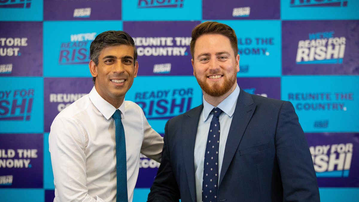 I’ve known @RishiSunak since he turned up in Northallerton seven years ago. He has been a fantastic champion for our region ever since… I’m proud to back him for leader and our Prime Minister. He has the right plans to take us forward. Voting closes 5PM today… #Ready4Rishi