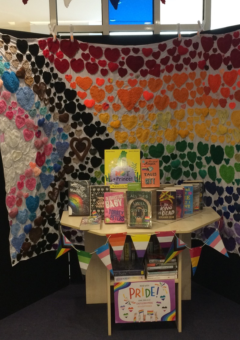 🏳️‍🌈🏳️‍⚧️ Our LGBTQ+ Progress #Pride Flag is on a tour of Hampshire Libraries and has arrived at Eastleigh Library ready for <a href="/EastleighPrideC/">EastleighPrideCIC</a> on 10 September.

Come to the library and take a selfie. Share them by tagging us <a href="/hantslibraries/">Library Service - Hampshire County Council</a> and use #EastleighPride!

<a href="/hantsconnect/">Hampshire County Council</a>