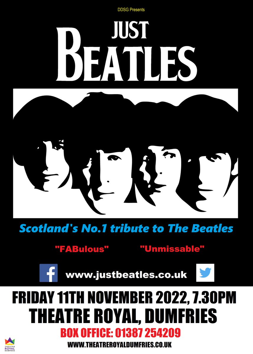JustBeatlesUK's tweet photo. Tickets on sale now!
@DfsTheatreRoyal https://t.co/VYl4RJv18E
