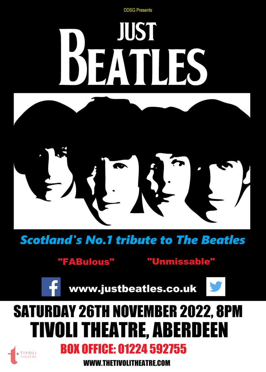 JustBeatlesUK's tweet photo. Tickets on sale now!
@TivoliAberdeen https://t.co/FGEd9pvPw9
