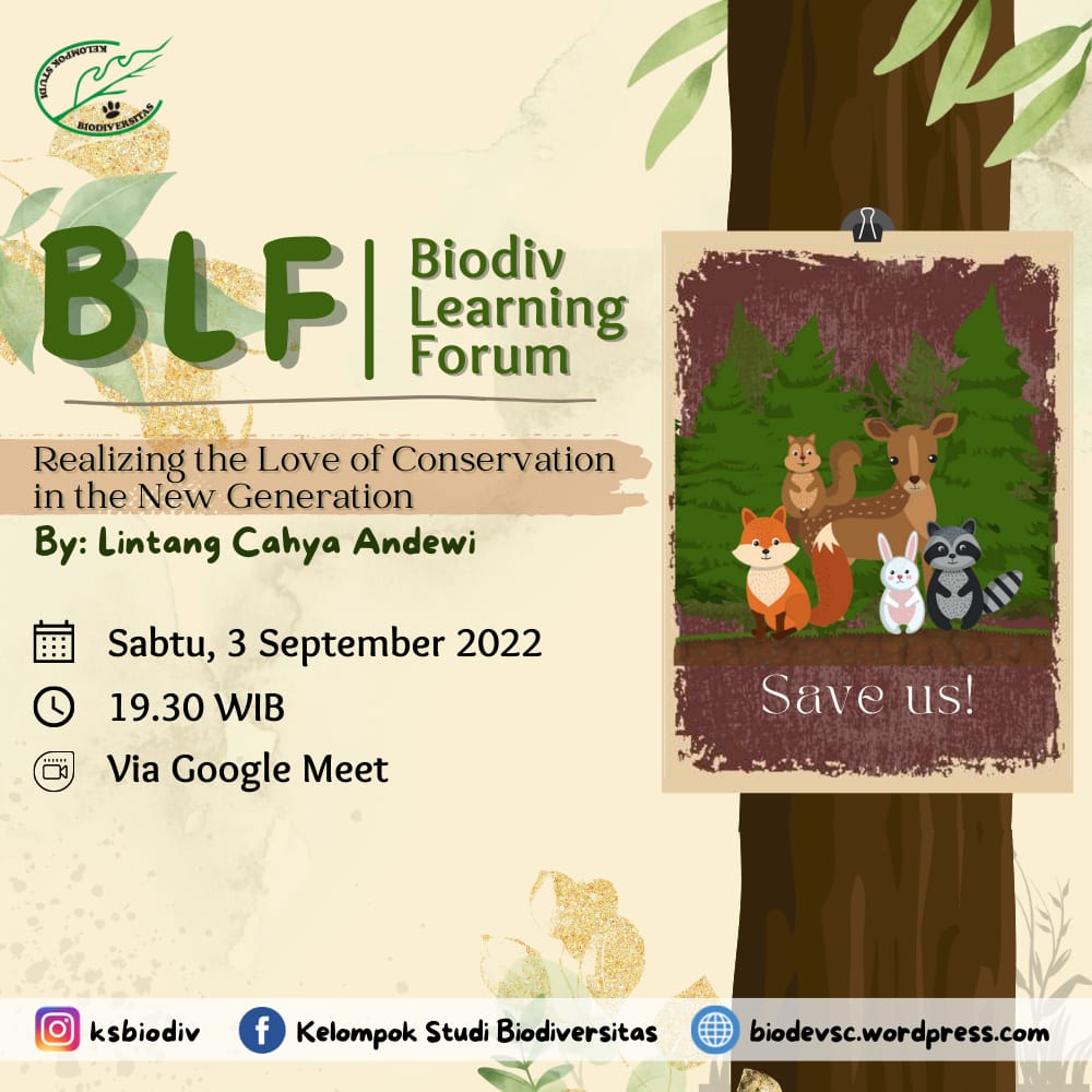 KSBIODIV's tweet photo. 🍃 Salam Lestari ?! 🍃

⚠️ Attention ⚠️

BLF (Biodiv Learning Forum) kali ini akan mengusung tema ‘Realizing the Love of Conservation in the New Generation’ yang akan dibawakan oleh sahabat Biodiv kita, yaitu Biodiv Lintang Cahya Andewi 🤩 https://t.co/EqiQB67HLK