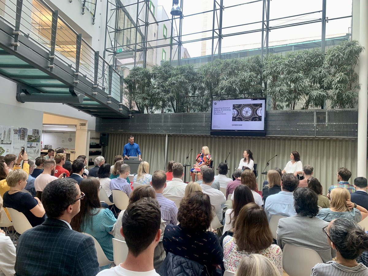nlalondon's tweet photo. Thanks everyone who joined us for this morning’s engaging breakfast talk on supporting historical buildings. Hosted at @GrimshawArch with guest speakers from @Purcelluk @TheNorthbankBID #NLAConservation https://t.co/Aj491qzVkj