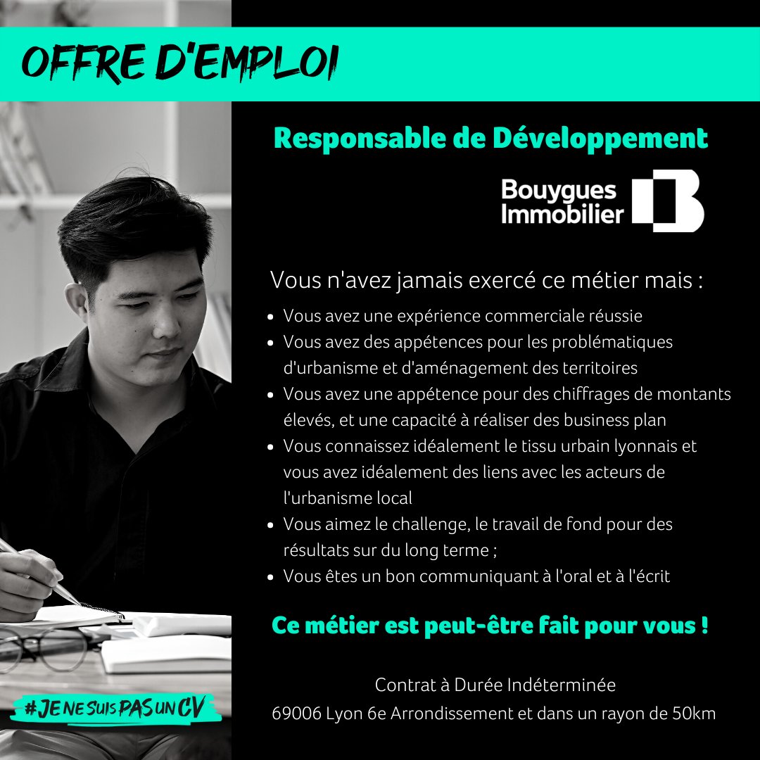 [OFFRE D'EMPLOI]

Avec #JeNeSuisPASunCV, peu importe que vous n'avez pas exercé tel métier... Ce qu'on regarde, ce sont vos compétences ! 

POSTULER ICI : app.erhgo.fr/jobs/R-23765