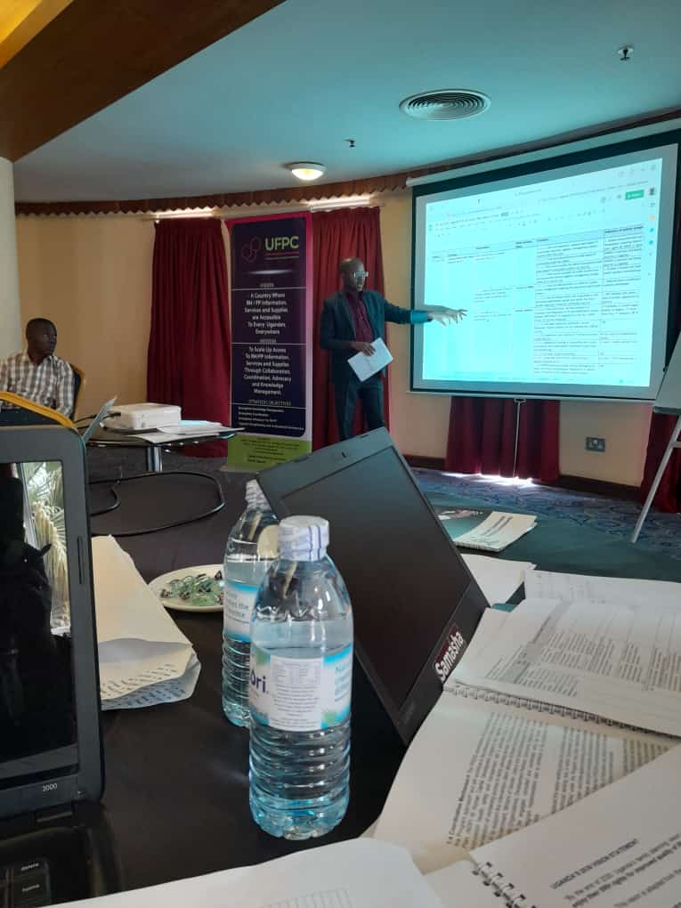 SamashaUg's tweet photo. Validation meeting on the Uganda FP2030 action plan for CSOs on 1/9/22 at Golf course hotel.
Dr.Muwonge Moses emphasised the need to track progress every quarter year so as to remind CSOs of the commitments they have contributed to.#moh #rhu #ufpc https://t.co/OKAfHSQWYs