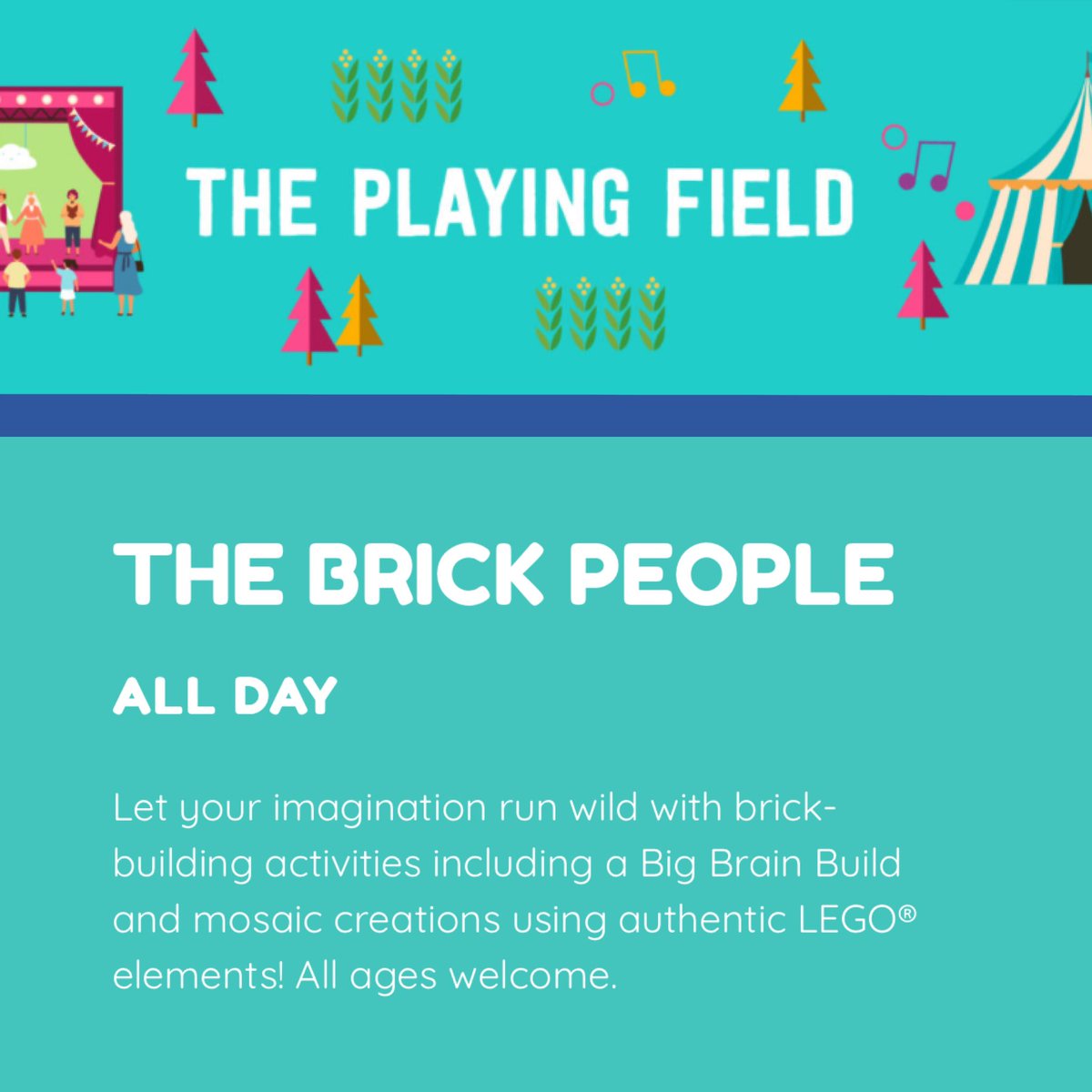 thebrickpeople_'s tweet photo. Join us on the Playing Field on the 10th September at the All In The Mind Festival (@aitmfest) in Basingstoke! Tickets are free! 

#basingstoke #legofun #lego #legomosaic #basingstokeevent #aitm #mentalhealth #mentalhealthawareness 
#basingstoke https://t.co/o6bsMiuV7k