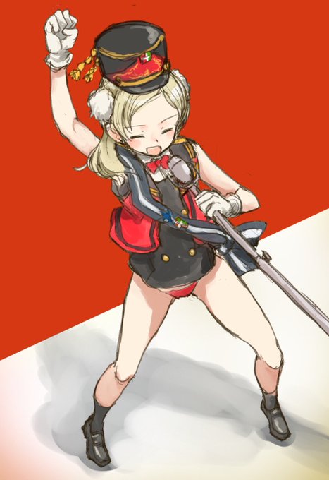 #マルチナ・クレスピ生誕祭 #w_witch 
 赤ズボン隊が音楽隊を作ったらたぶんハーモニーではなくて絶唱型だな、と。そしてコール&amp;レスポンス。 