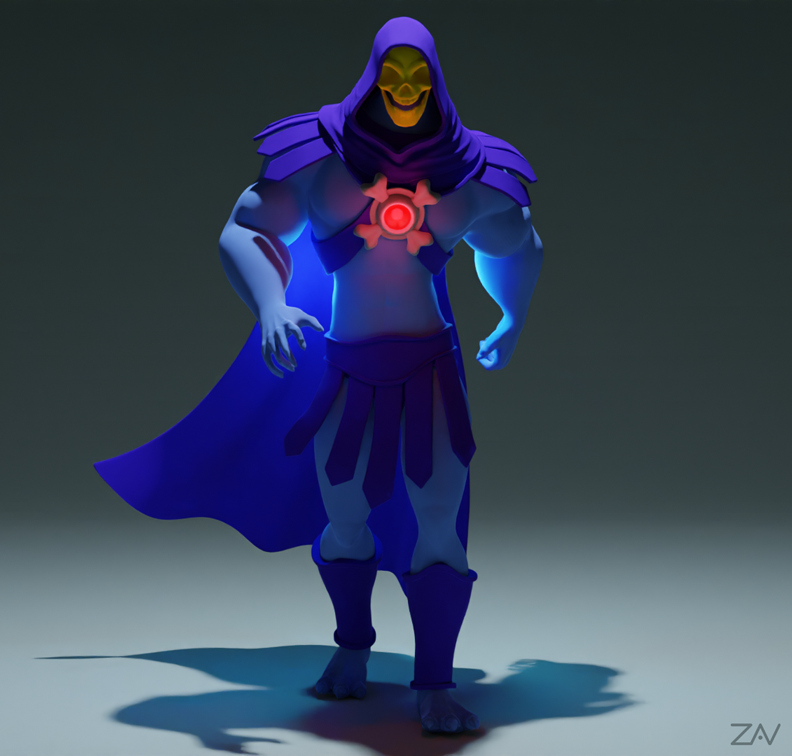 monkeyzav's tweet image. A project I've been working on for ages. Not done, but it'll stay like this. I guess.

#b3d #Blender3d #blenderart #blendercommunity  #MOTU #skeletor