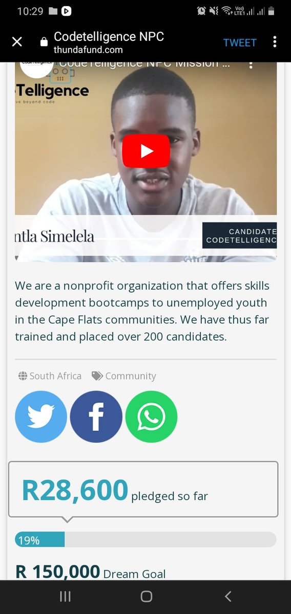 Keoi_In_Tech's tweet photo. We have raised R28 600 so far π cela nithi hooooraay!
#CodetelligenceNPC #R50DonationToCodeTelligenceNPC #CodeTelligenceCrowdFunding https://t.co/JTZWBi2SVv
#CodeTelligenceNPC https://t.co/U3OElQimjL