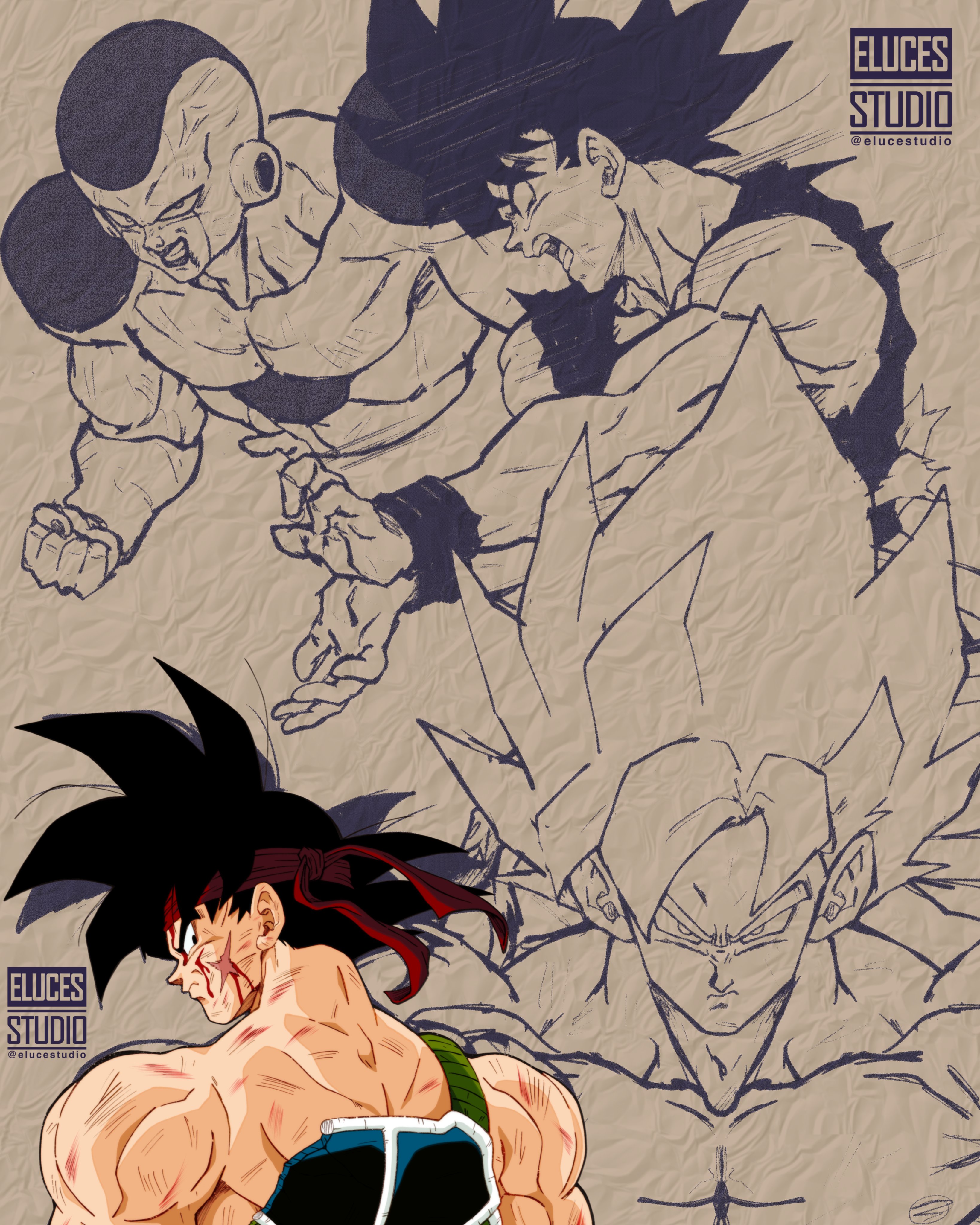 Iterations of Bardock art from @fenyo_n : r/dbz