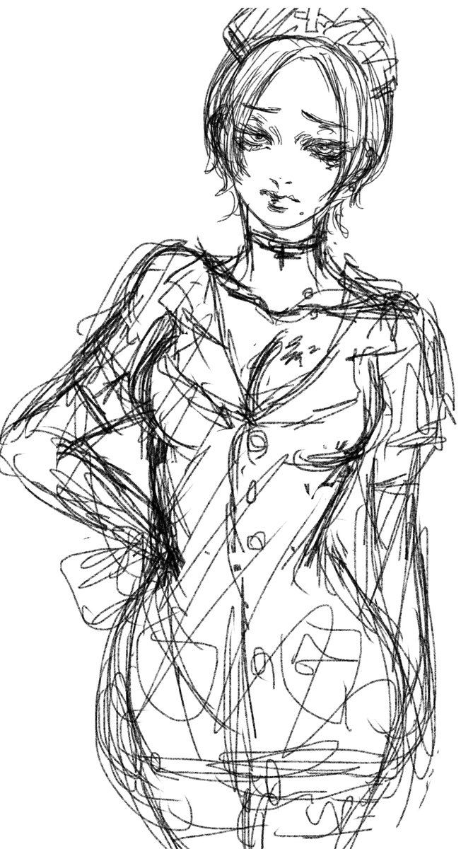 Take_JoJoLove's tweet photo. 最近絵ツイしてないから落書き投げときますね
ナースは至高 https://t.co/RGfq2epCp0